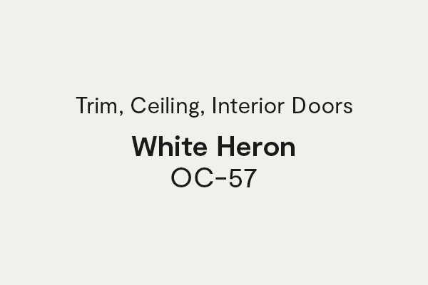 Trim, Ceiling, Interior Doors - White HeronOC-57
