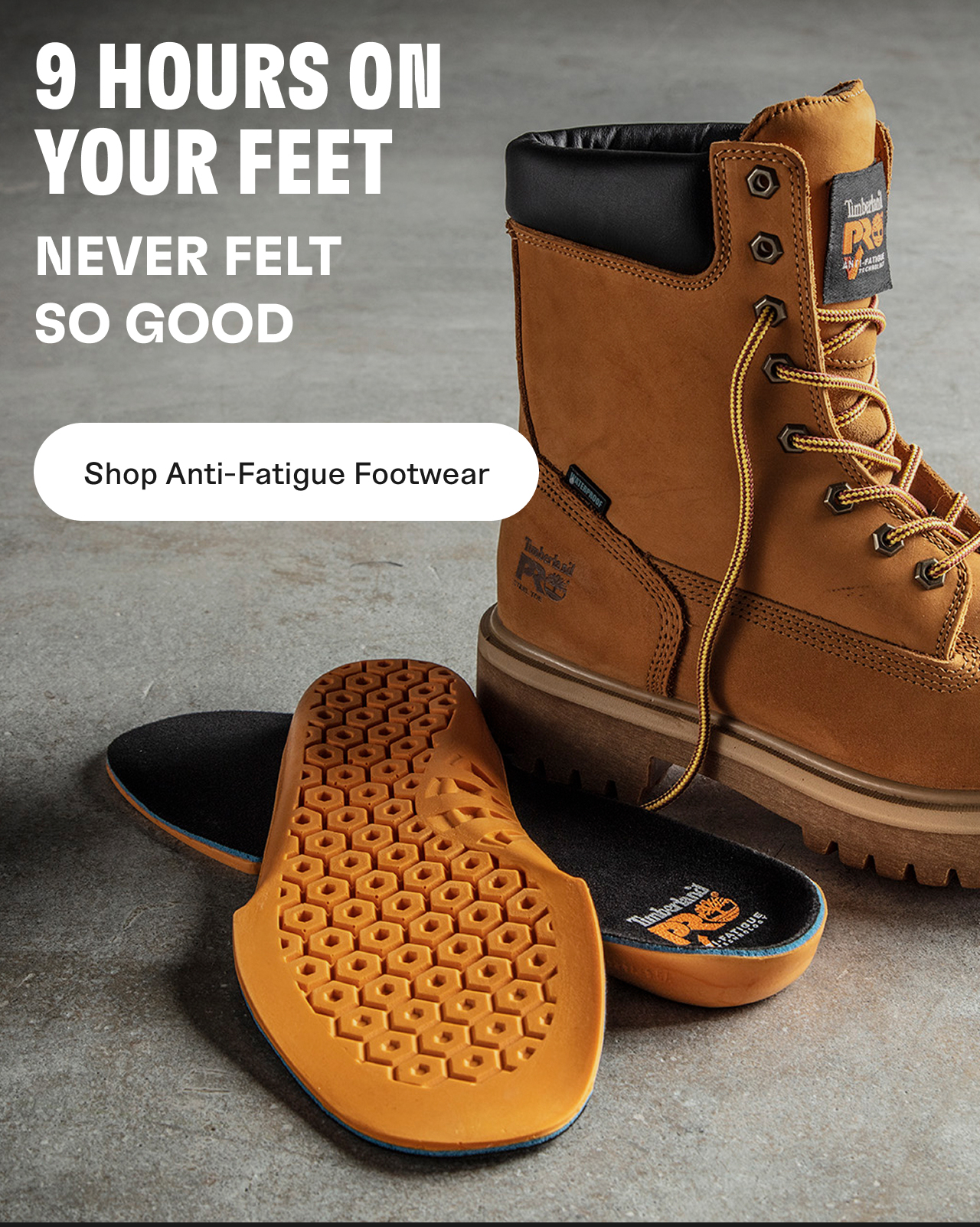 9 hours on your feet never felt so good. Shop Anti-Fatigue Footwear