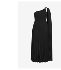 Shop the Eloura One Shoulder Pleat Maxi Dress