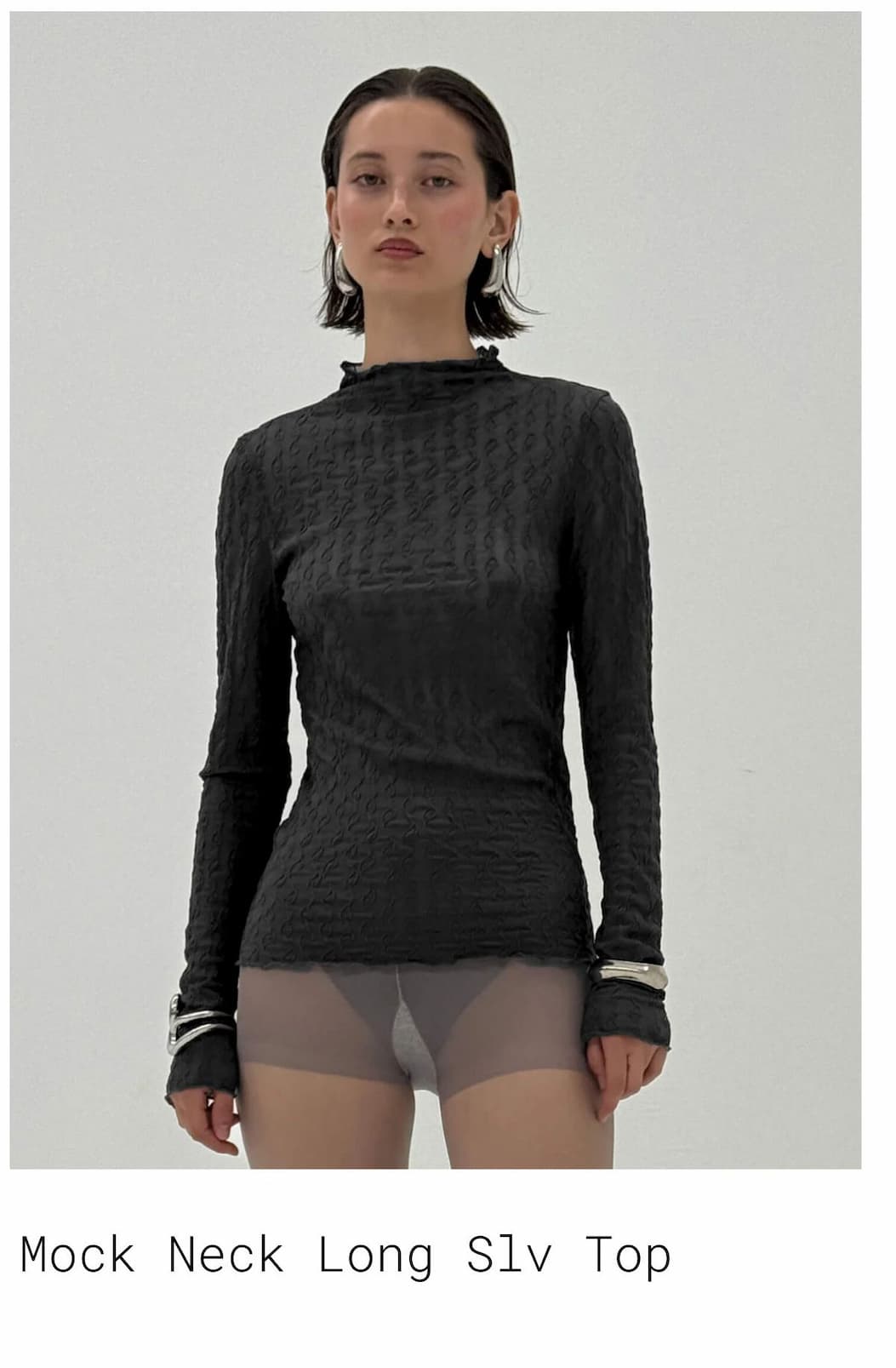 Mock Neck Long Slv Top&nbsp;