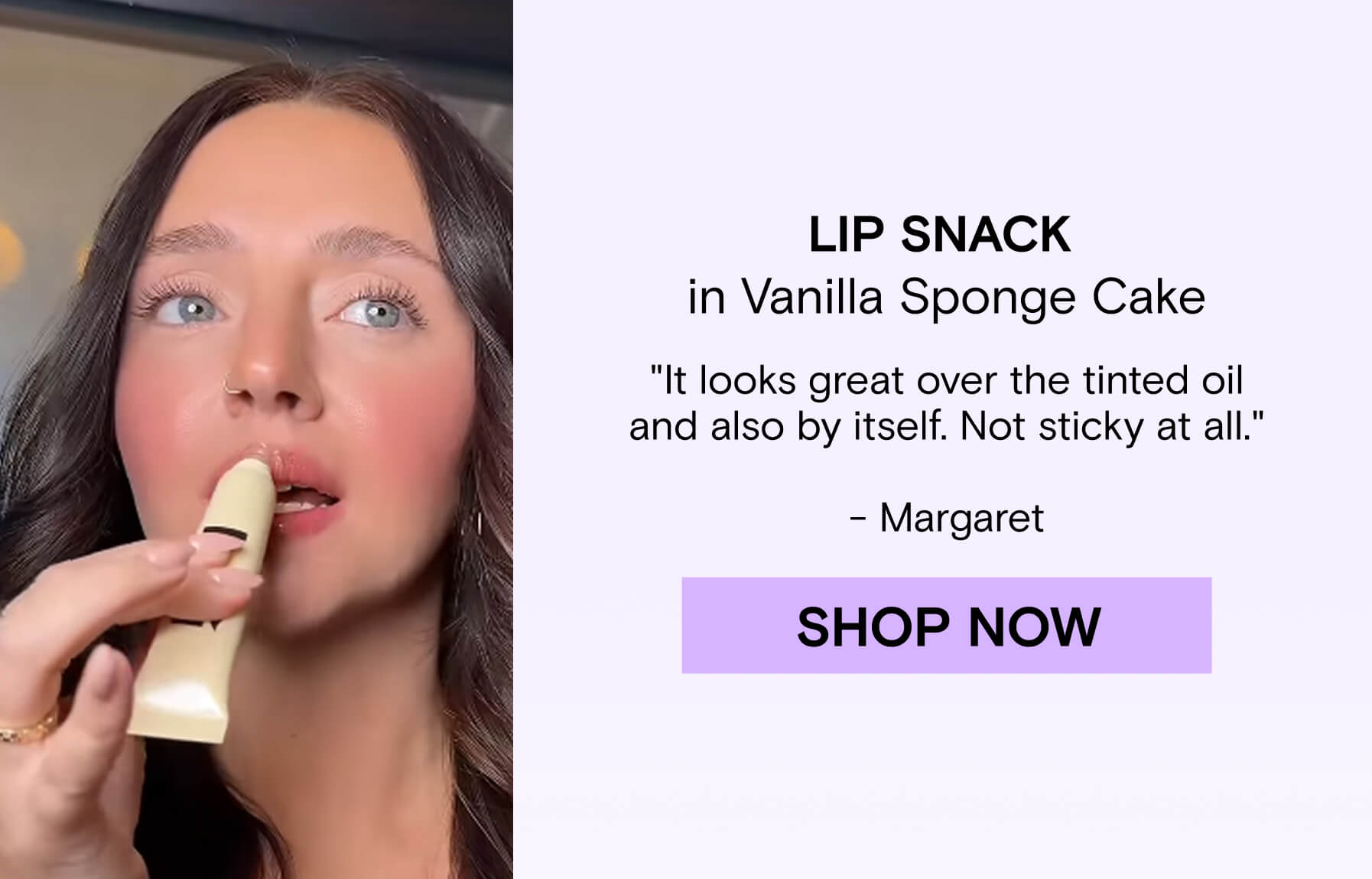 Lip Snack in Vanilla Sponge Cake