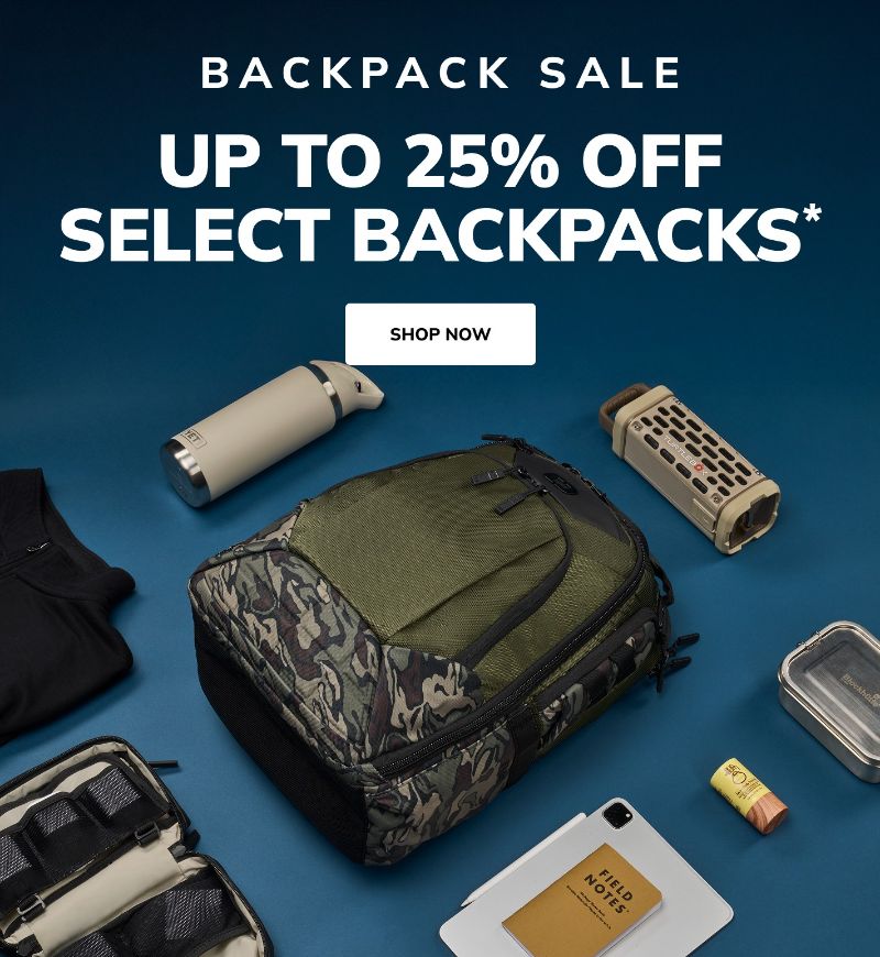 Backpack Sale: up to 25% off