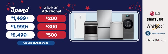 shop July 4th Appliance Savings