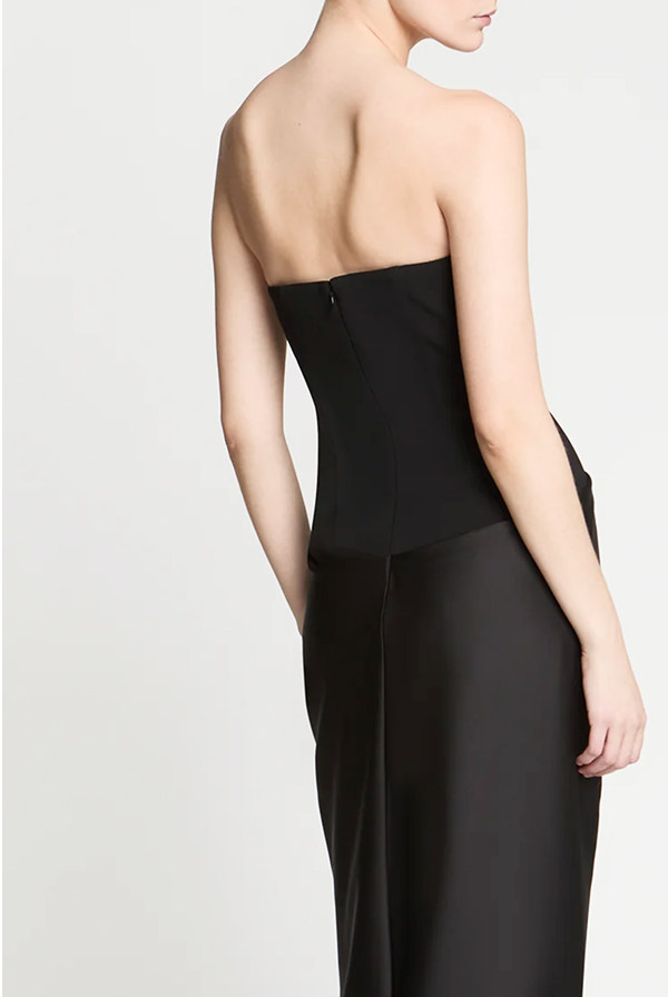 Sanna Crepe and Satin Gown