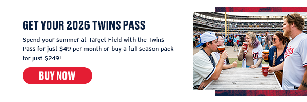 Spend your summer at Target Field with the Twins Pass for just $49 per month or buy a full season pack for just $249! Buy Now.