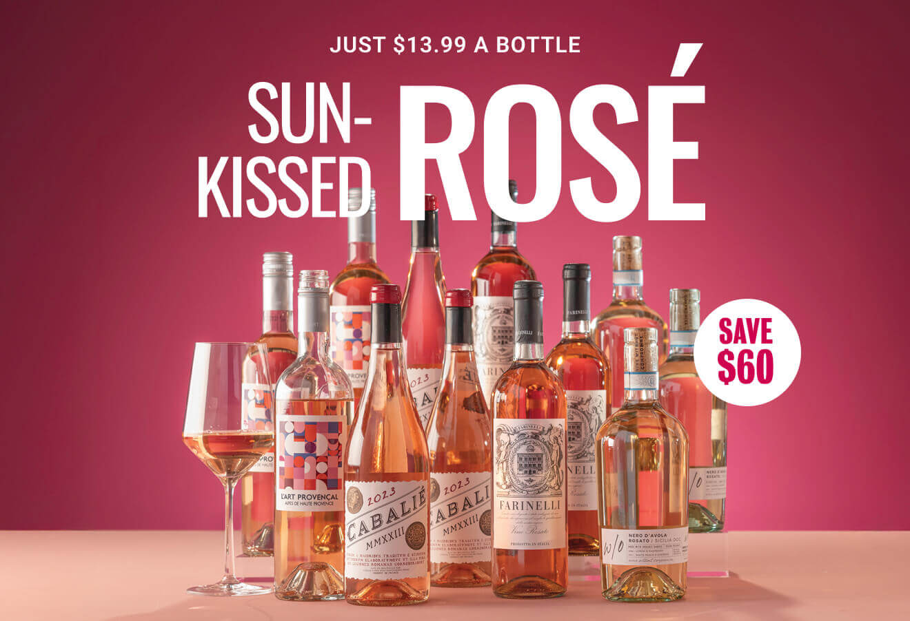 Save $60 on sun-kissed ros&eacute;