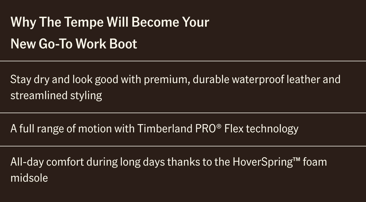The Tempe Will Become Your New Go-To Work Boot