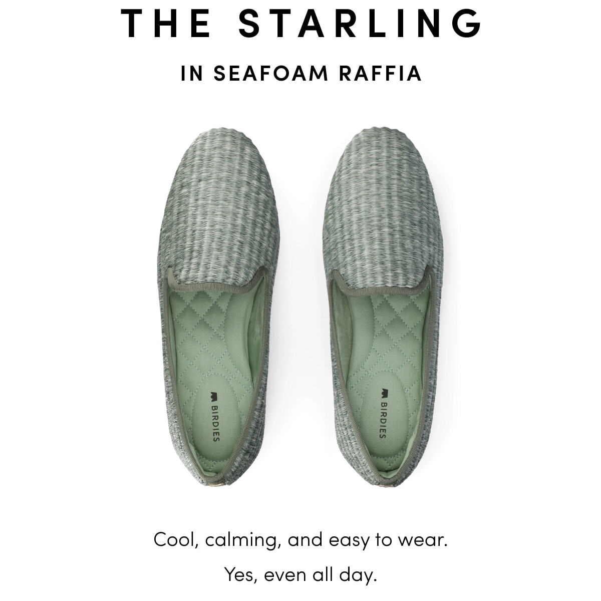 The Starling in Seafoam Raffia