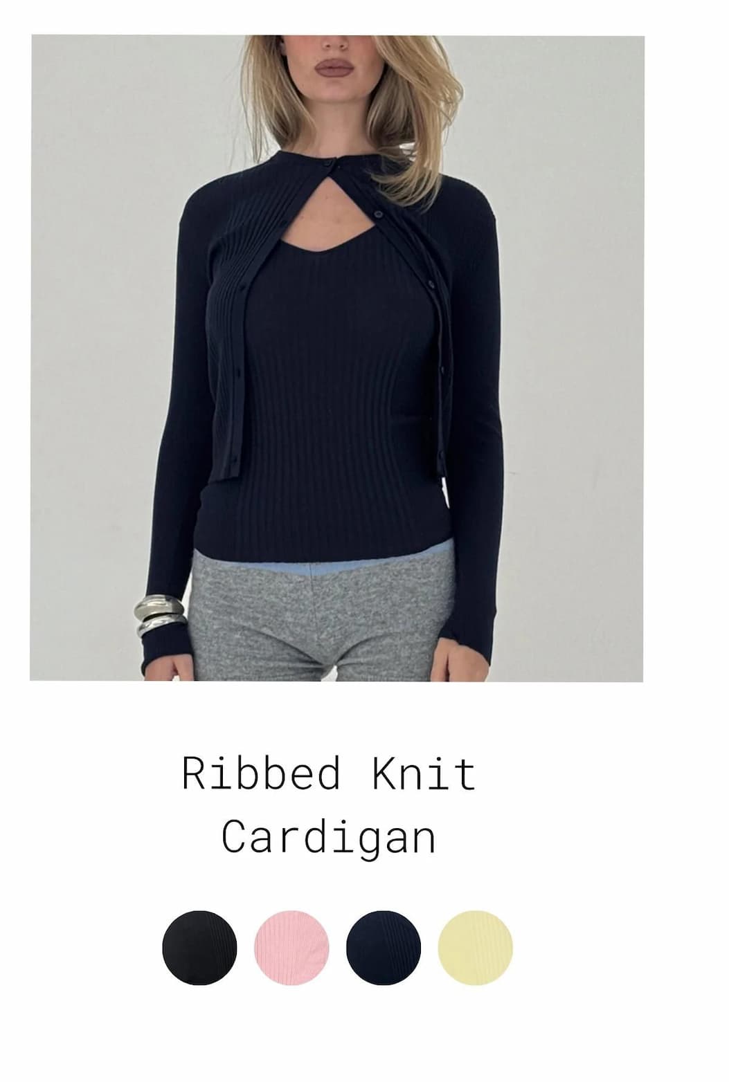 Ribbed Knit Cardigan