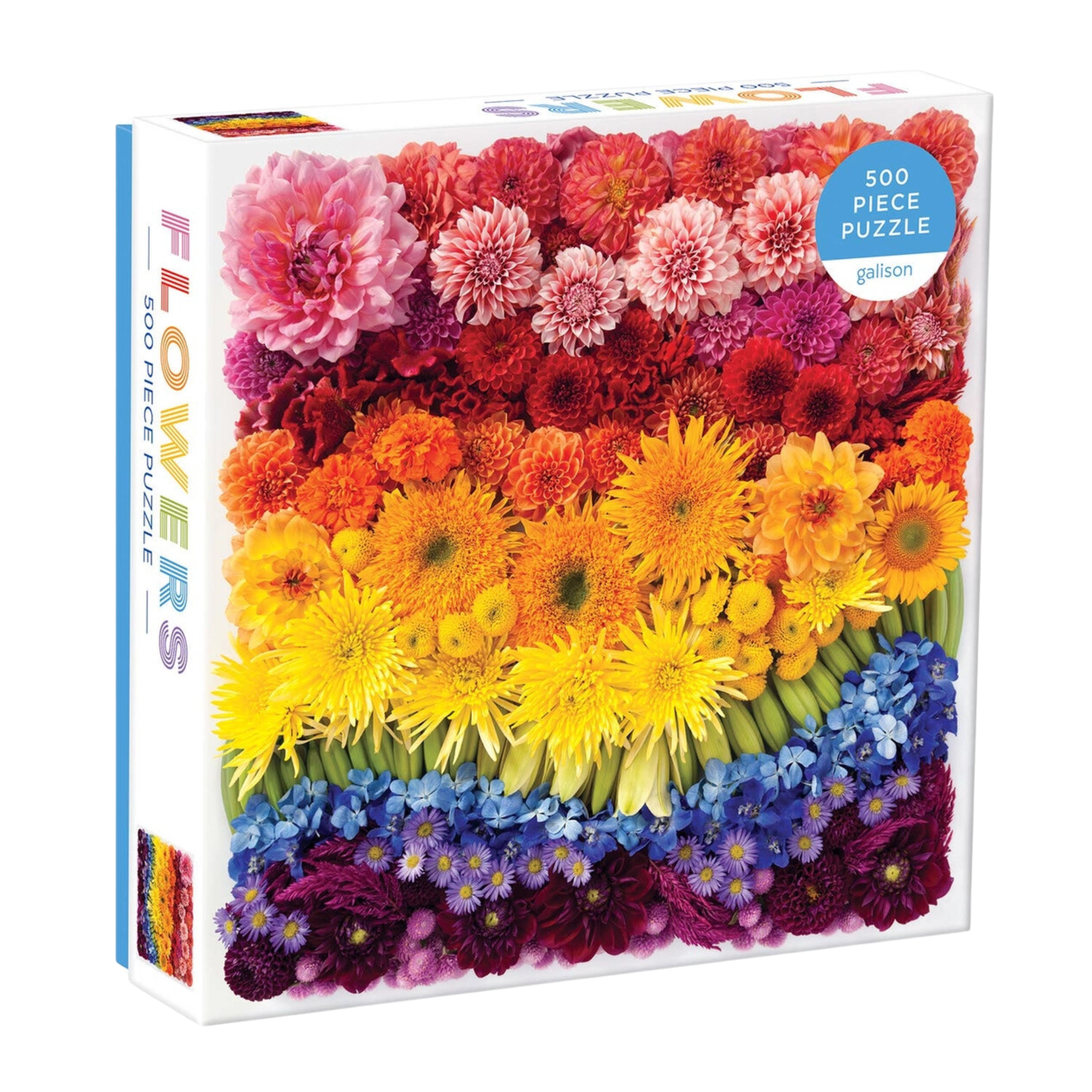 Image of Rainbow Summer Flowers 500 Piece Jigsaw Puzzle