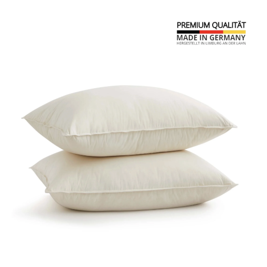 Made in Germany Organic Cotton Down Feather Pillows