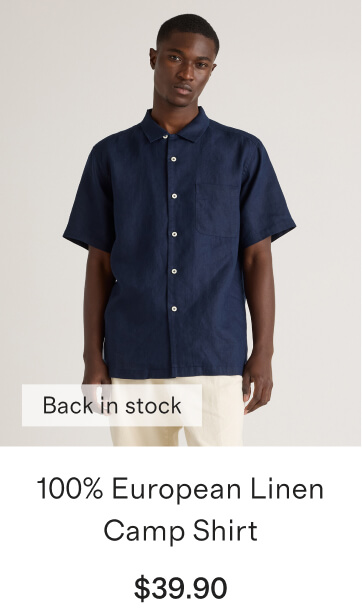 100% European Linen Camp Shirt