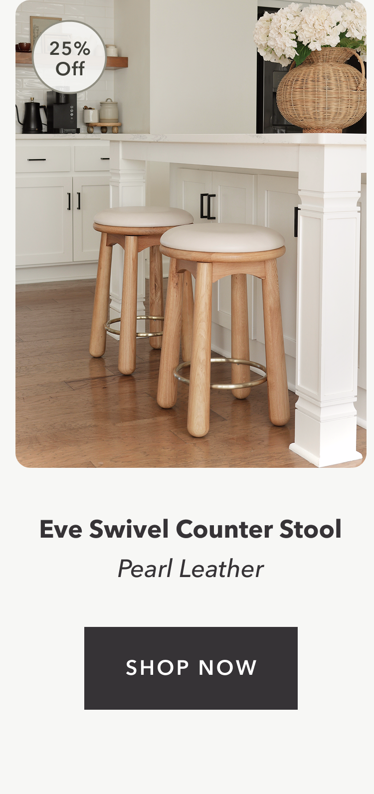 25% Off Eve Swivel Counter Stool
