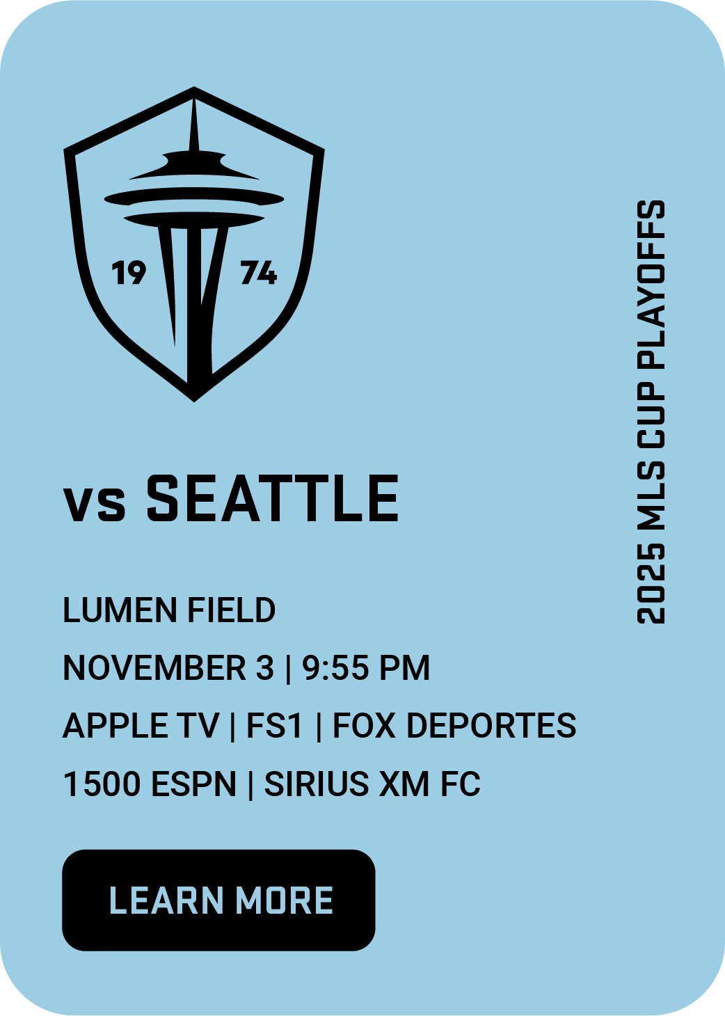 SEAvMIN | Lumen Field | November 3, 2025 at 9:55 p.m. CT