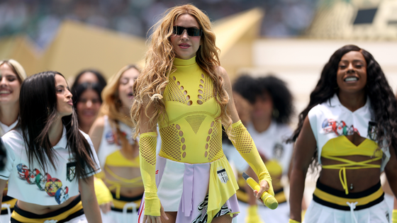 Shakira performs in the opening ceremony.