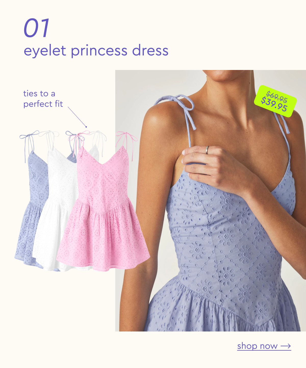 shop dresses starting at 22.99