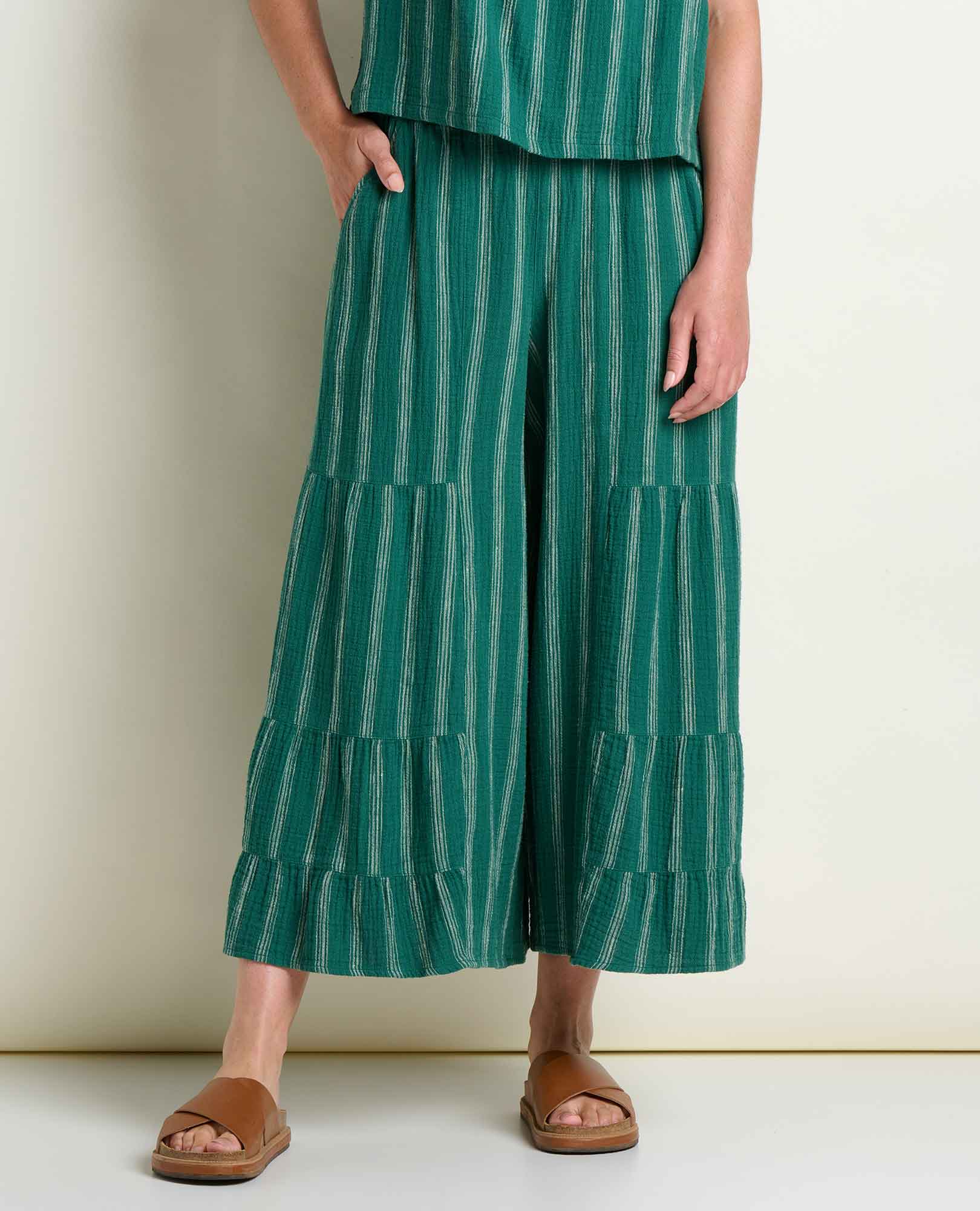 Image of Tate Double Weave Palazzo Pant