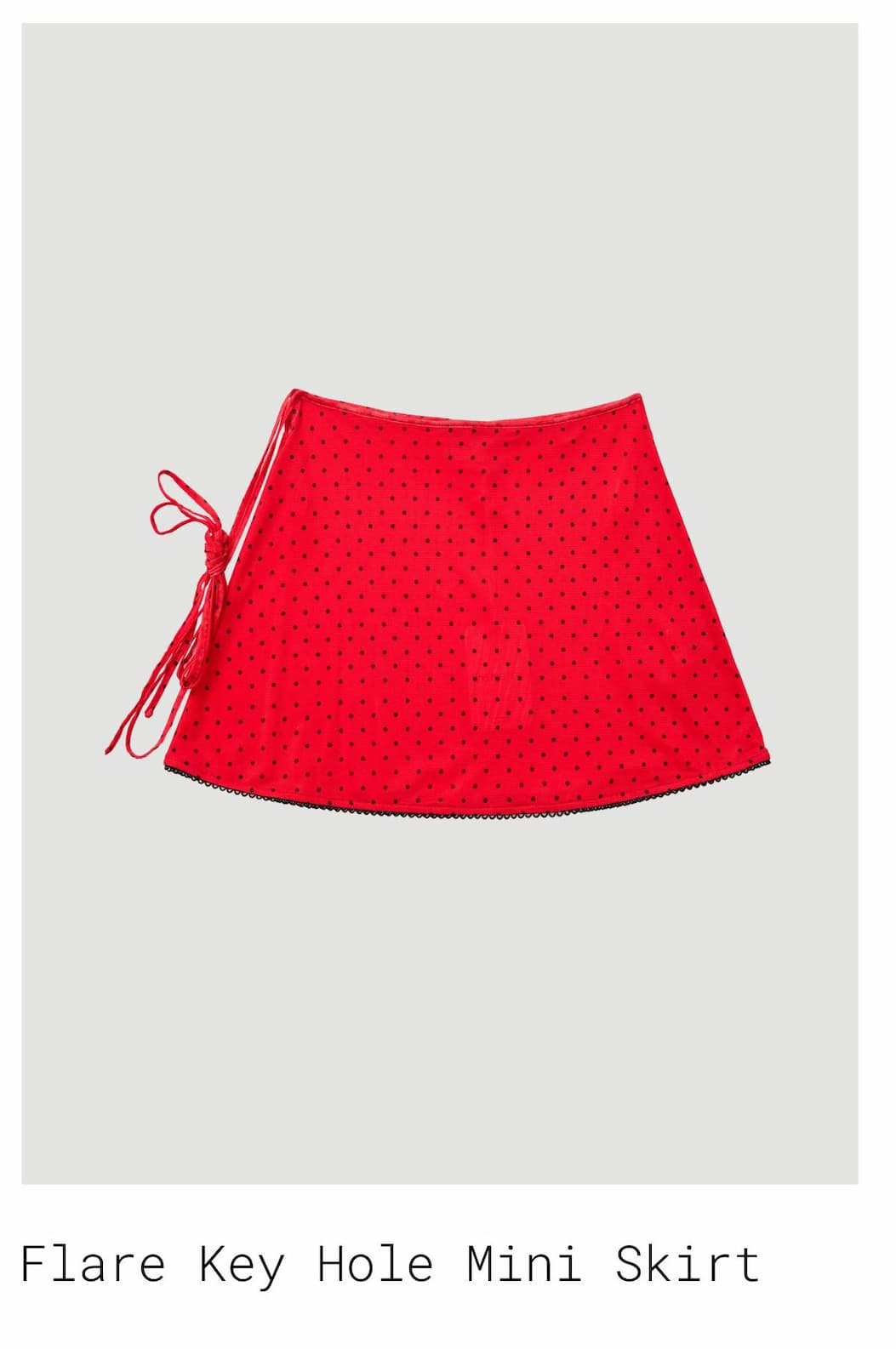 Flare Key Hole Mini Skirt&nbsp;