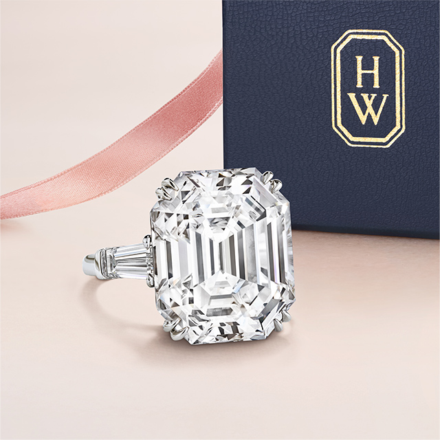 Classic Winston Emerald-Cut Engagement Ring