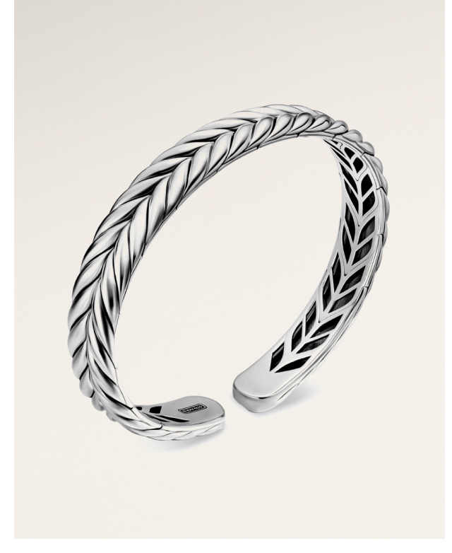 Chevron Flex BraceletSterling Silver, 10mm