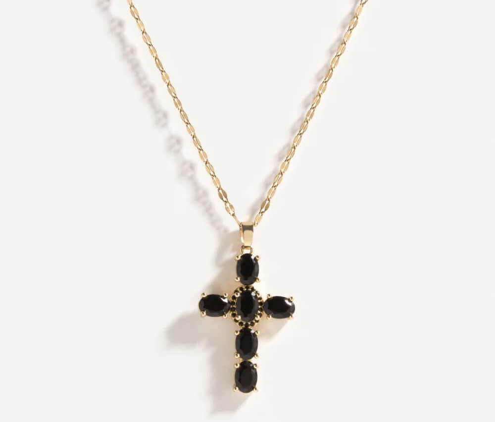 Noir Cross Necklace