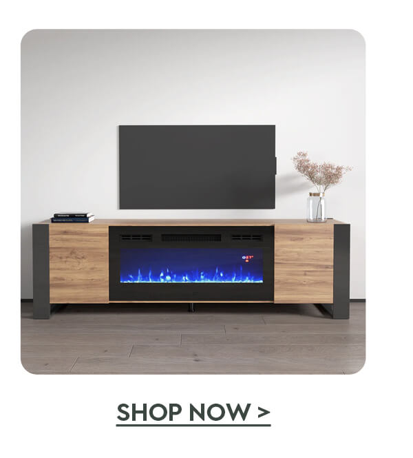 Woody BL-EF Fireplace TV Stand