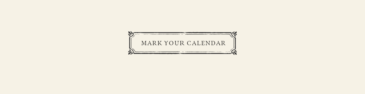 Mark Your Calendar