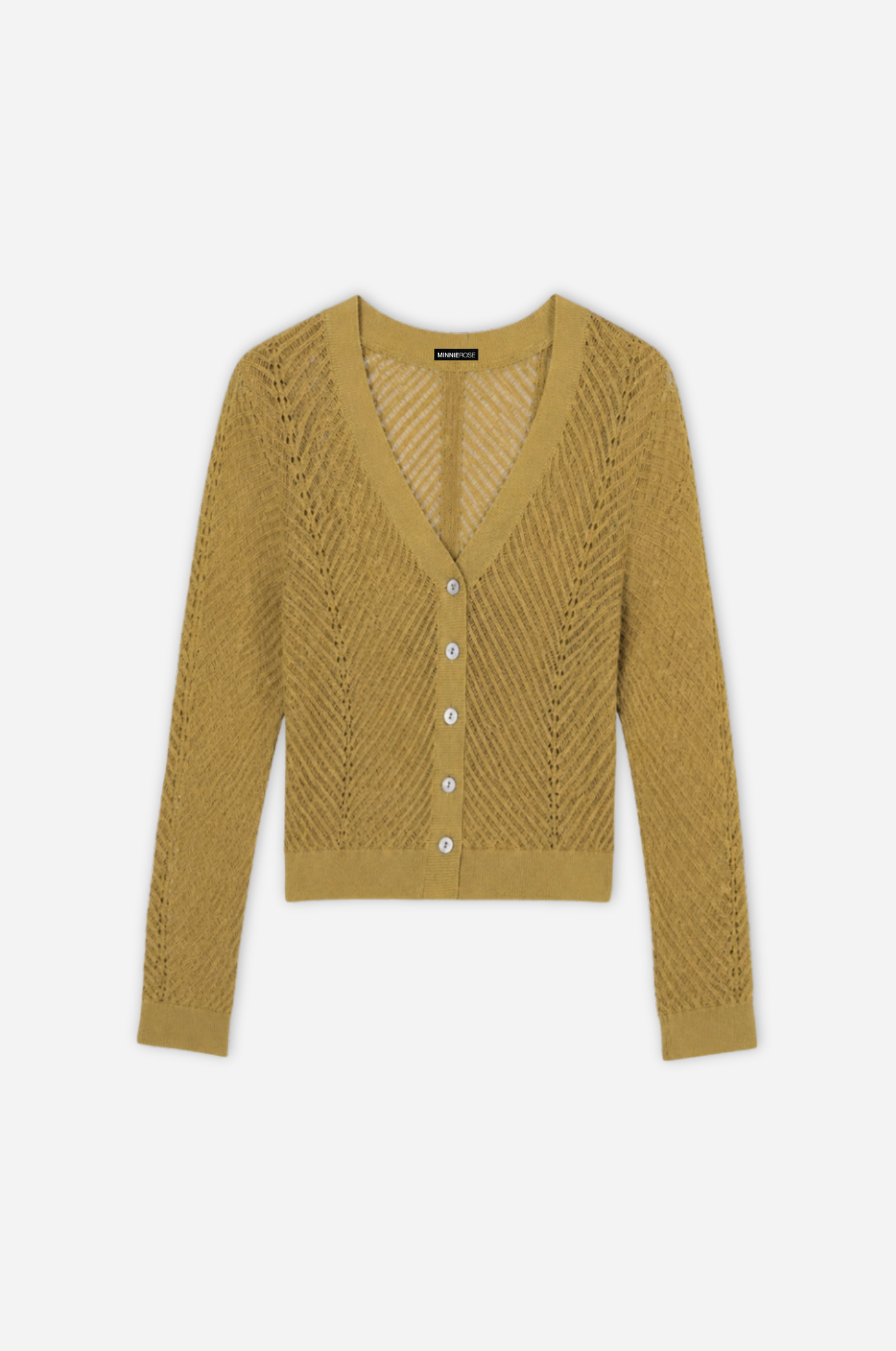 Image of Open Pointelle Cropped Cardigan