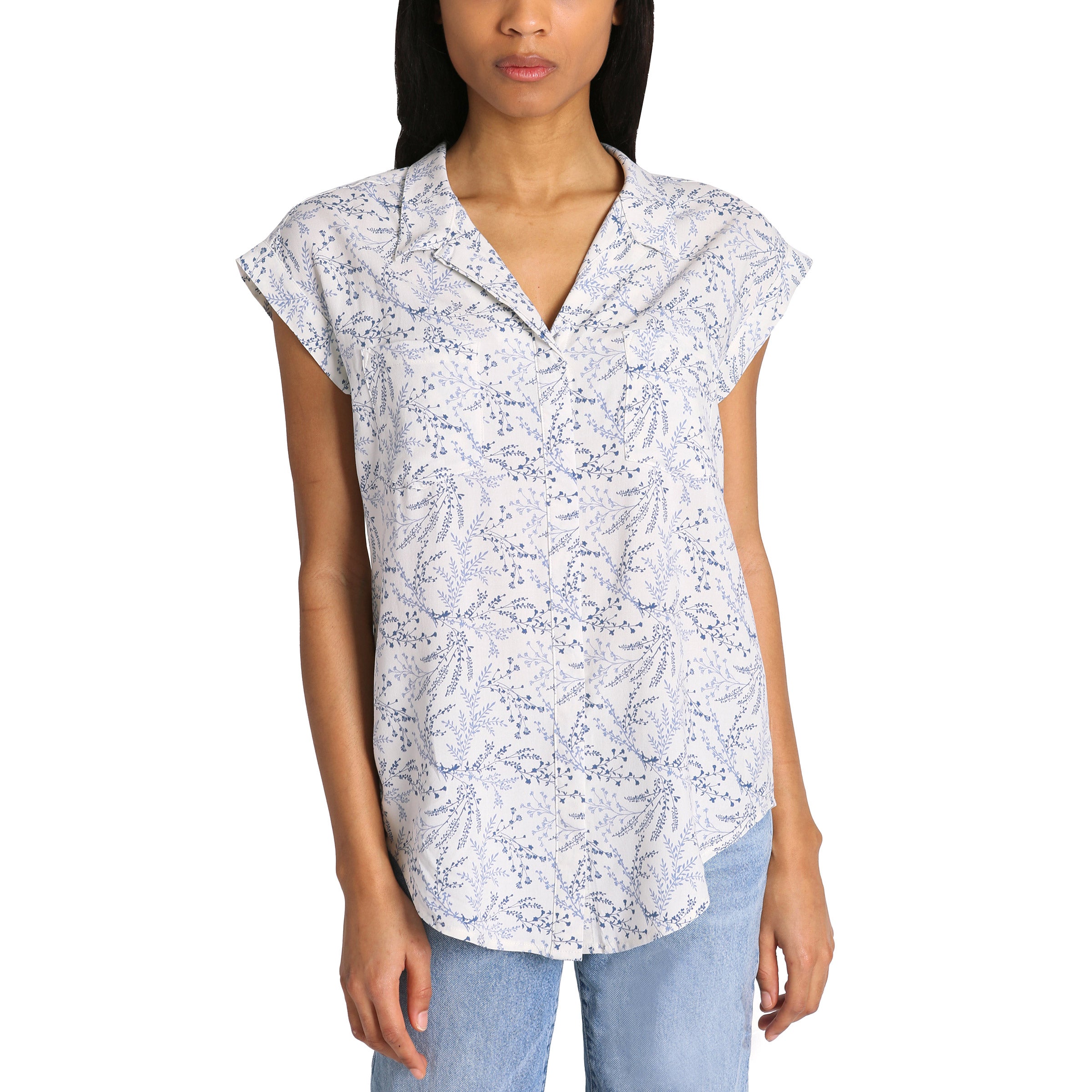 Jachs Girlfriend Women's Button Front Blouse