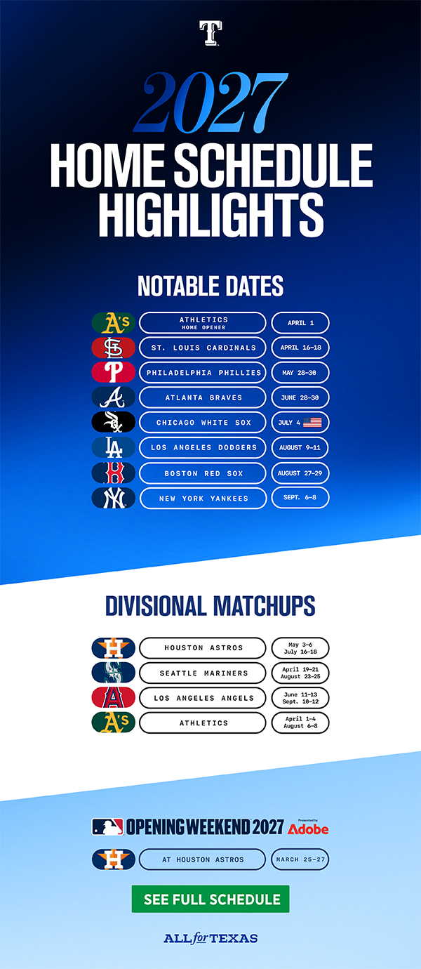 2027 Schedule Released