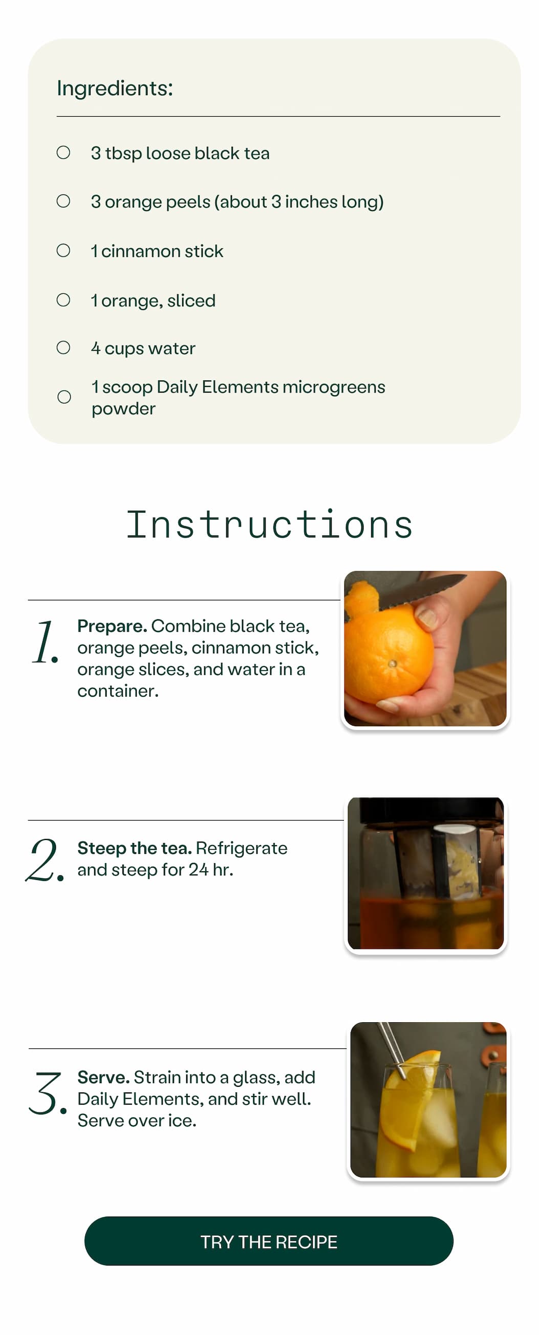 Ingridients and Instructions on how to make it