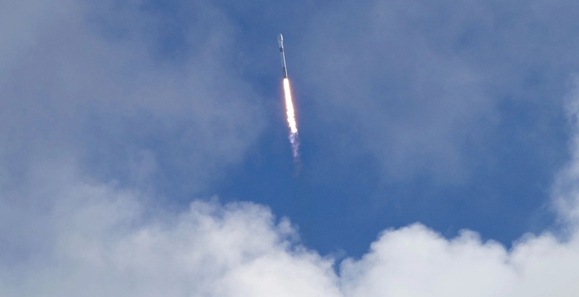 A rocket launched into space. 