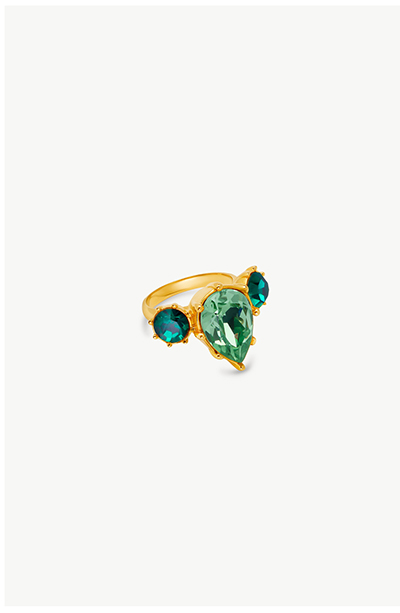 Faceted Crystal Ring