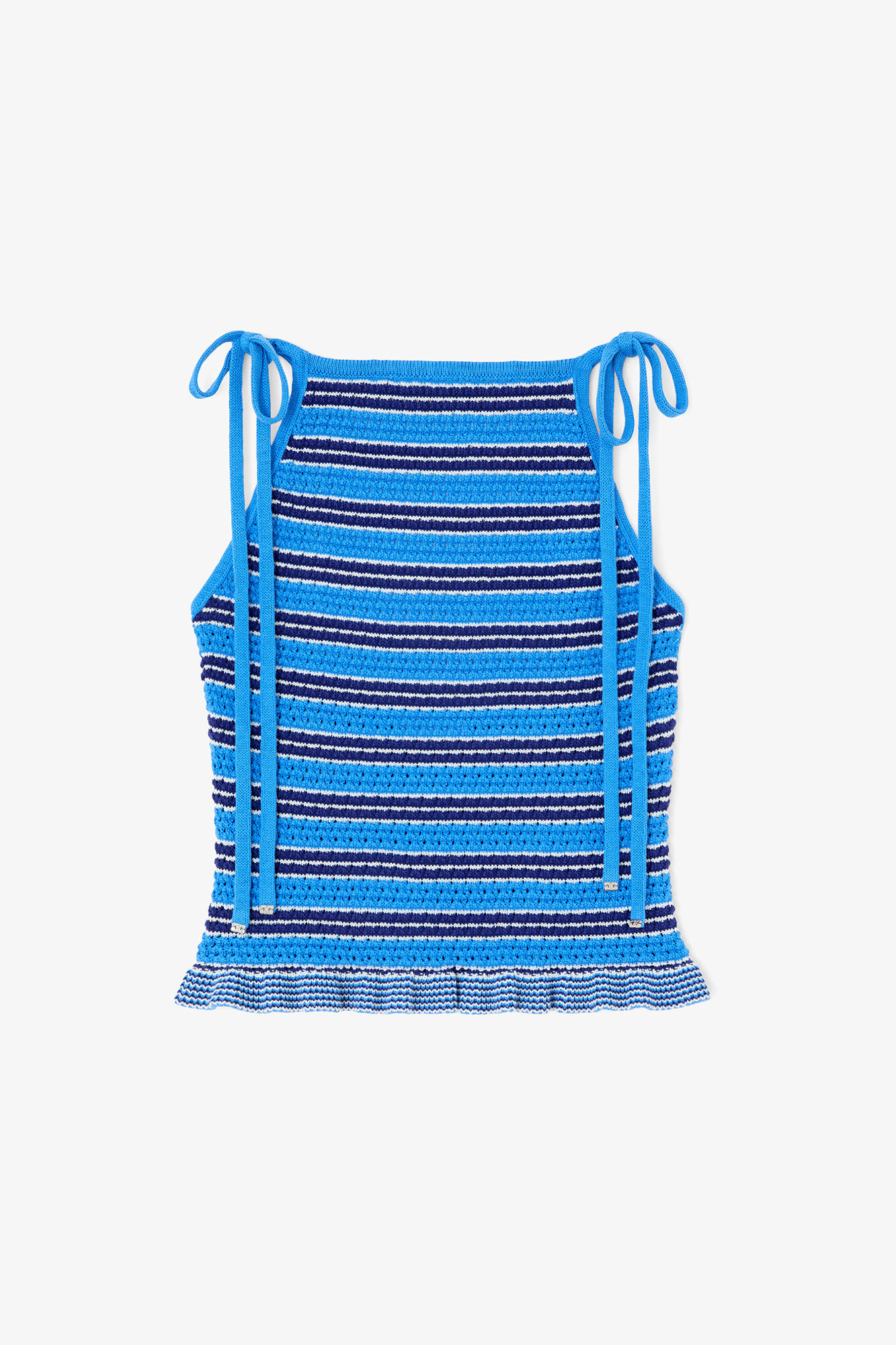 Top in Striped Pointelle