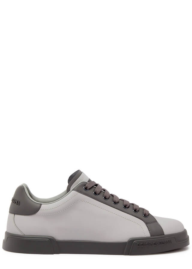 DOLCE & GABBANA Portofino panelled leather sneakers