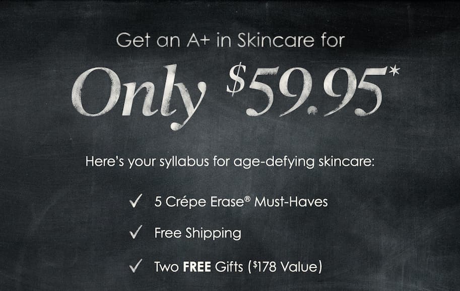 Get an A+ in Skincare for only $59.95