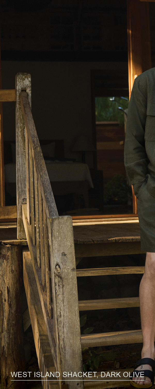 Shop West Island Shacket, Dark Olive online and instore at Rodd & Gunn