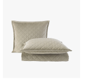 Shop Quilted Velvet King Coverlet Ensemble in Taupe