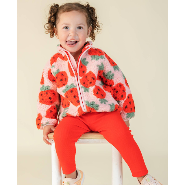 Babies' Sherpa Jacket Rib Leggings Set