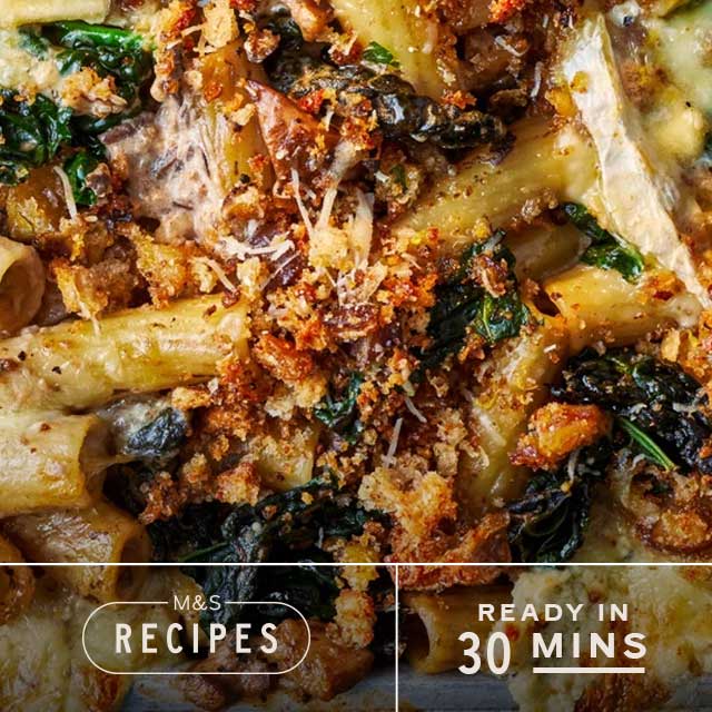Truffle mushroom pasta bake recipe