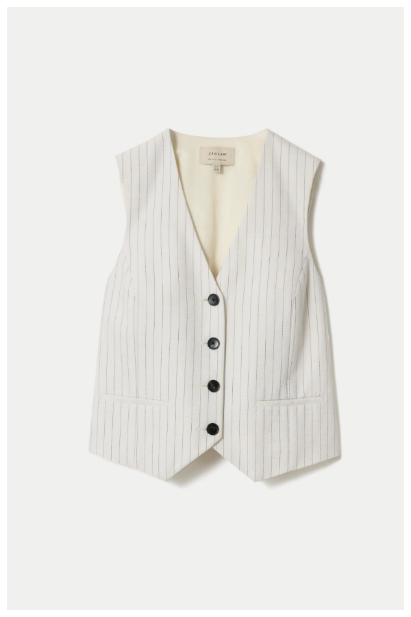 Linen Cotton Stripe Waistcoat