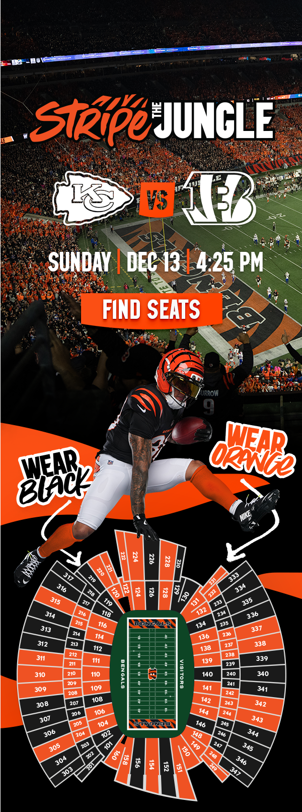 Stripe The Jungle - Dec. 13 vs KC
