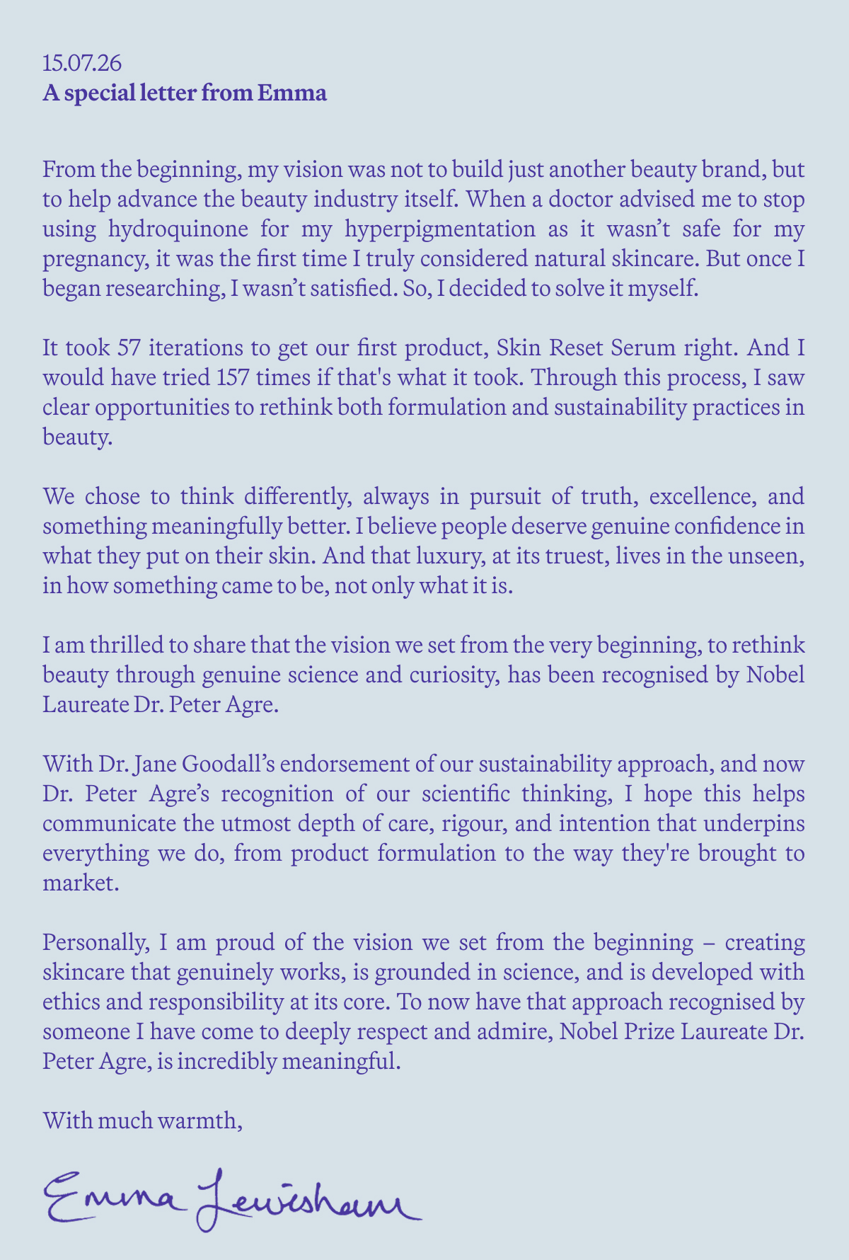 Letter from Emma