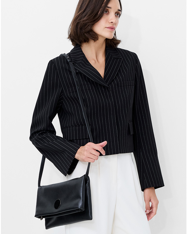 Morgan Tailored Pinstripe Cropped Blazer