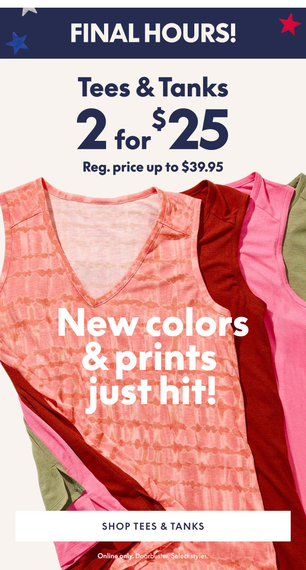 Tees & Tanks 2 for $25