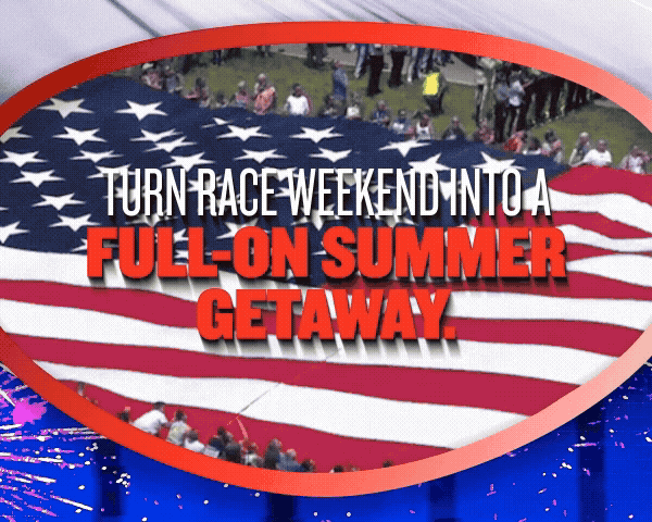 Turn race weekend into a full-on summer getaway.