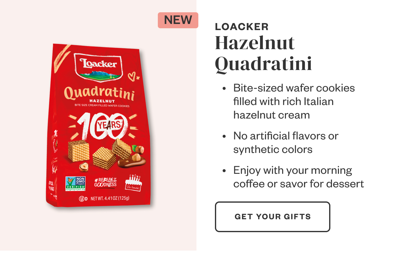Loacker Hazelnut Quadratini. Get Your Gifts.