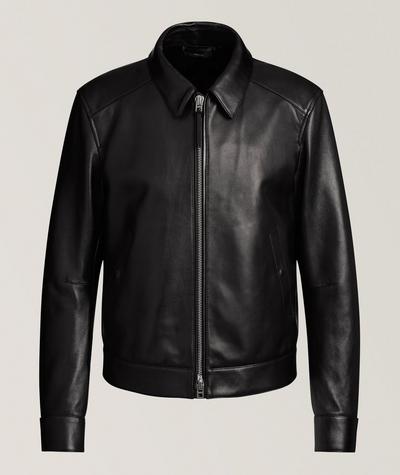 TOM FORD - Nappa Grain Leather Collar Blouson 