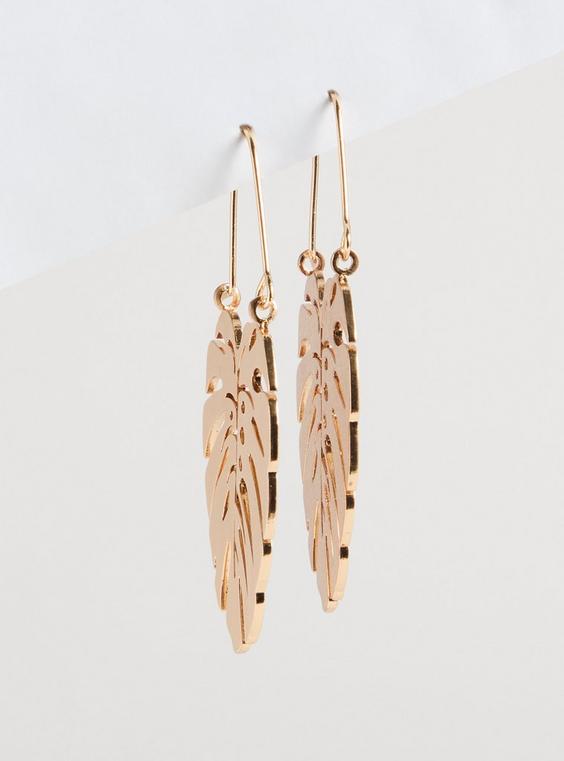 Palm Leaf Statement Earring