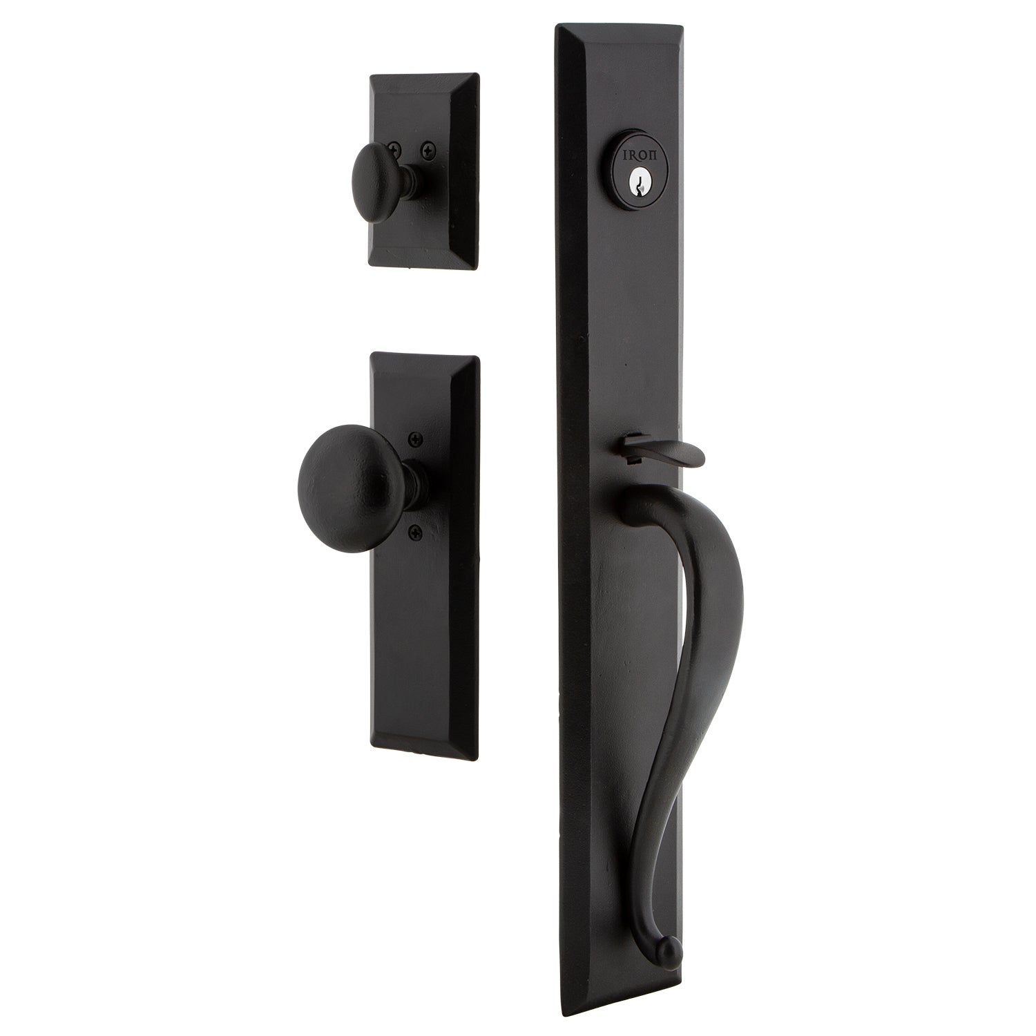 Image of Keep One-Piece Handleset with A Grip with Keep Plate and Keep Knob
